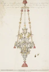 Eine Altarlampe in der Familienkapelle der Honorati in der Kathedrale von Jesi